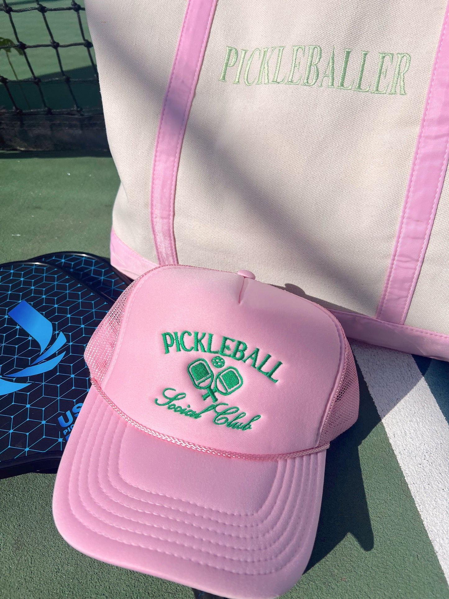 Pickleball Social Club Embroidered Trucker Hat