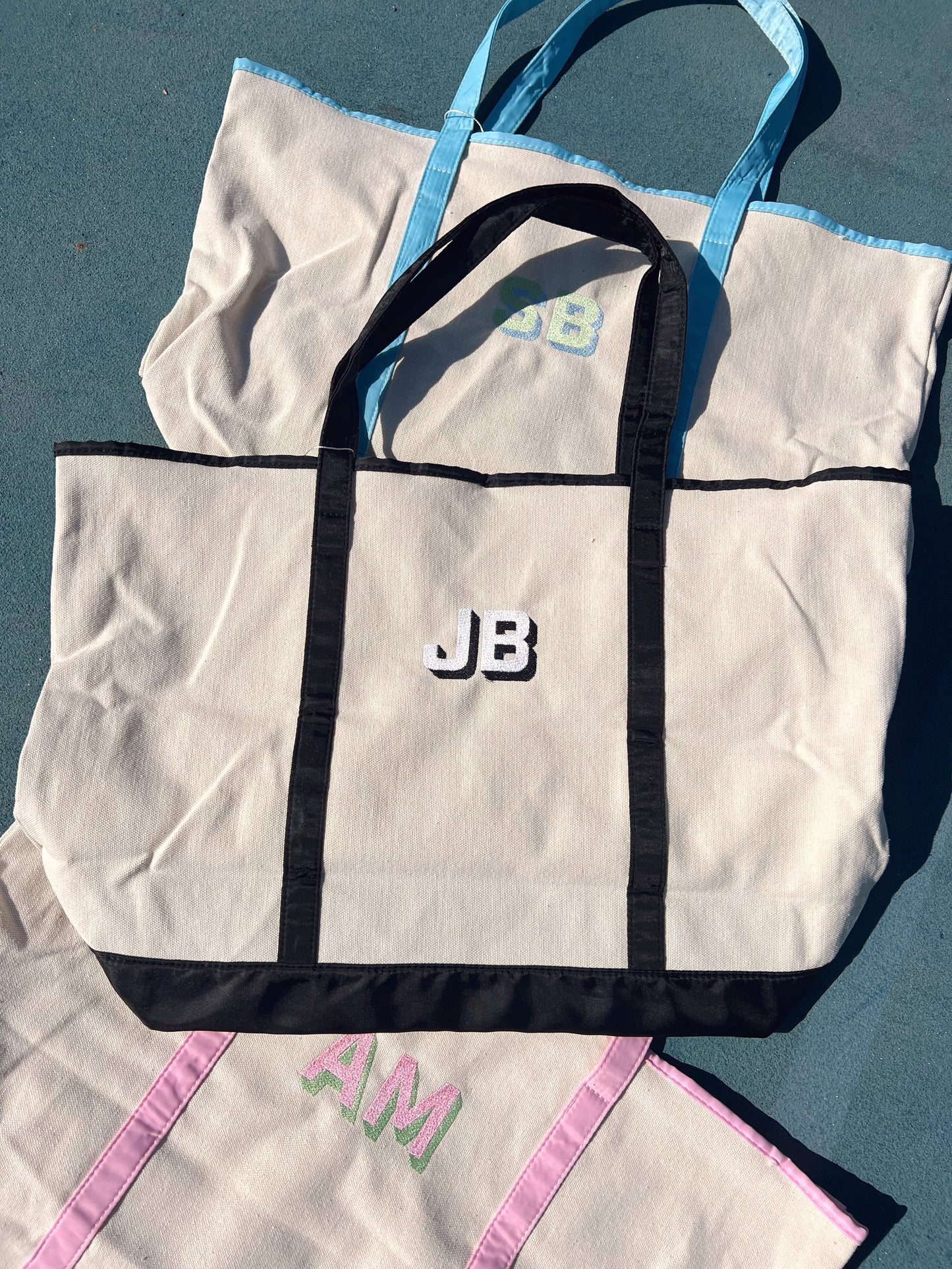 Canvas Boat Tote - Embroidered