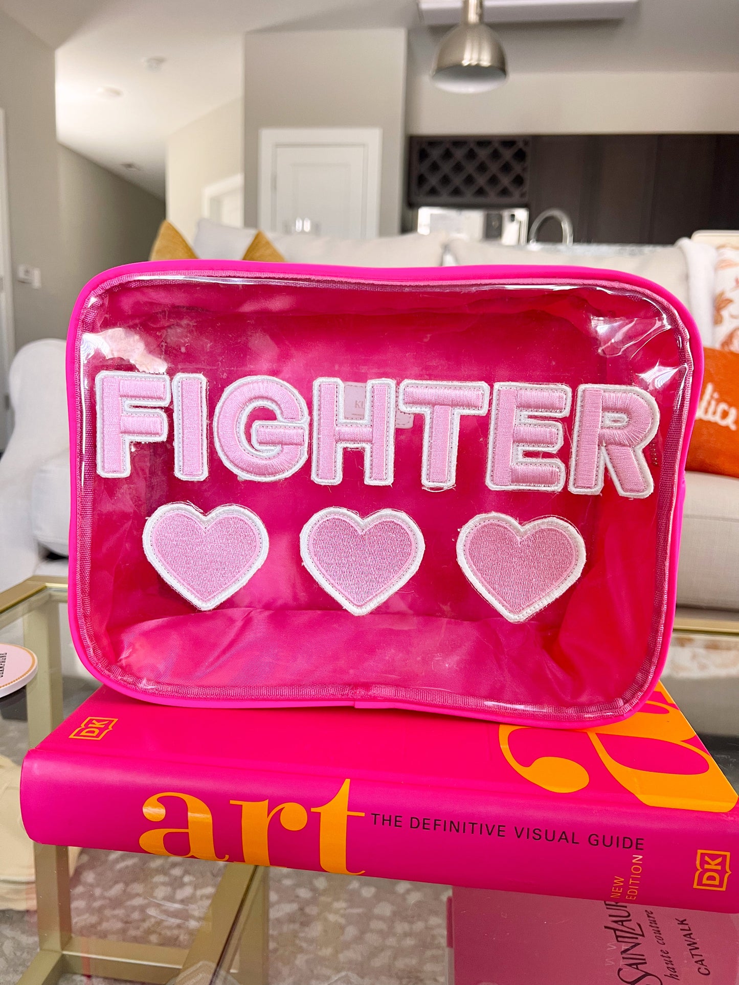 Fighter Clear XL - Hot Pink w/ Rolled Patches