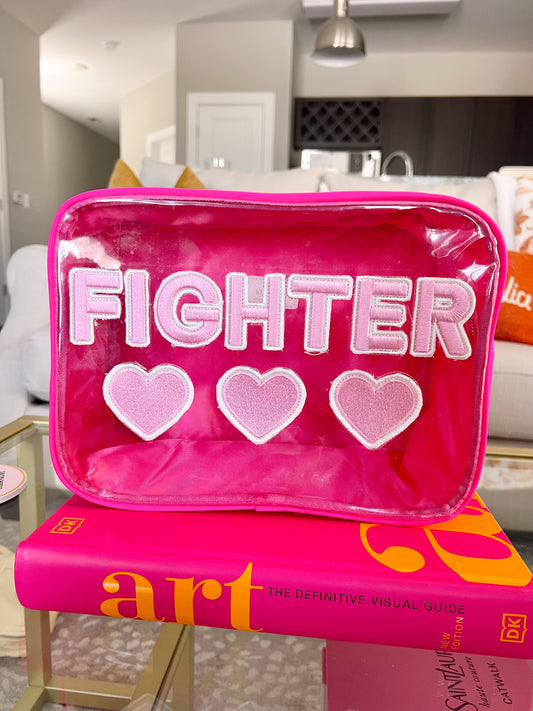 Fighter Clear XL - Hot Pink w/ Rolled Patches