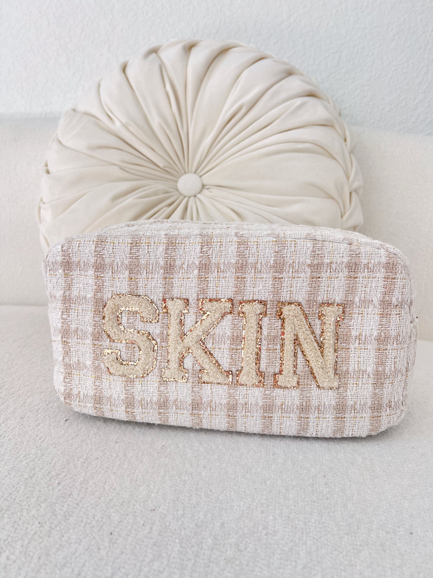 Skin Large Bag - Beige Plaid