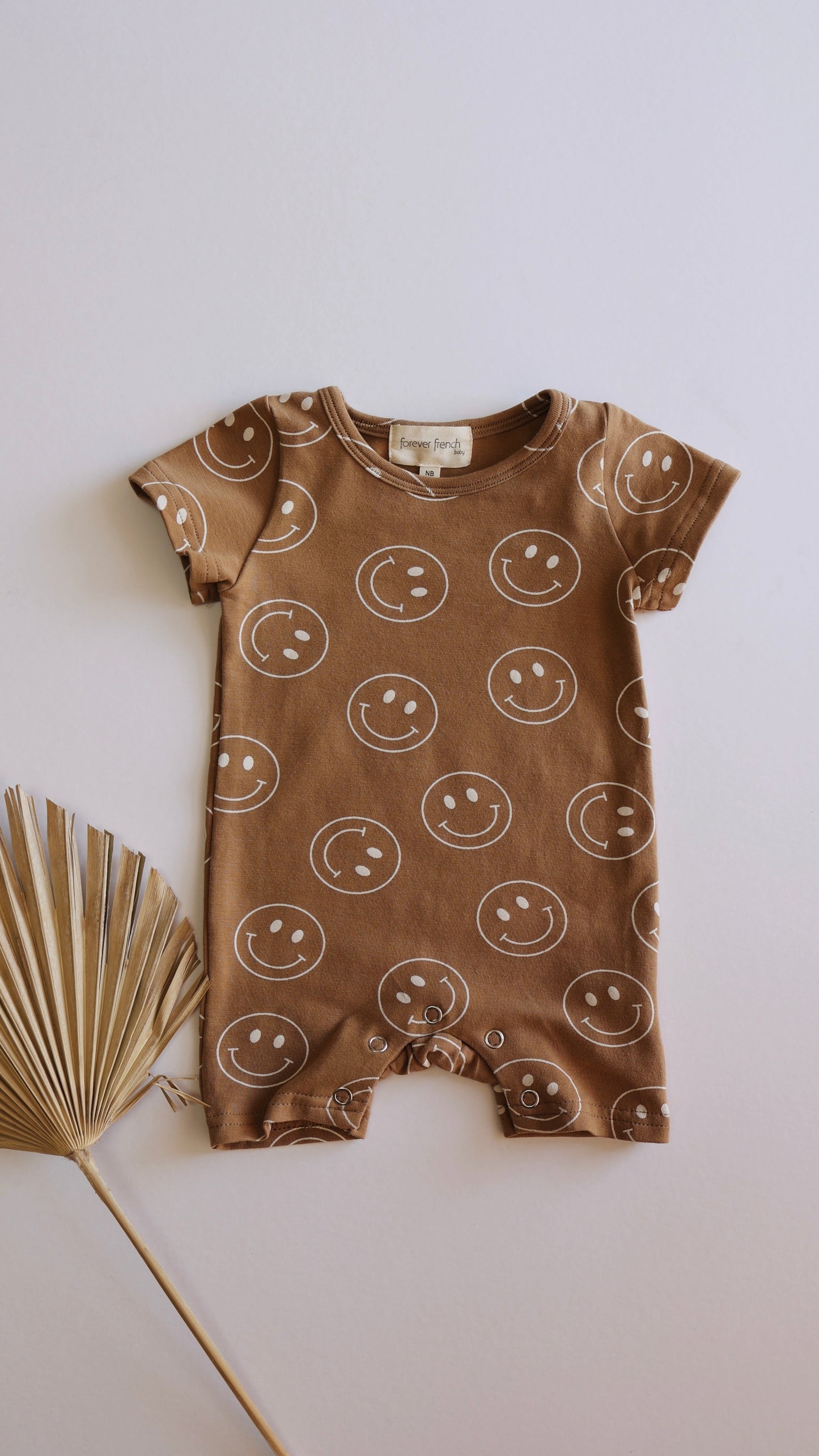 Just Smile Tan | T-Shirt Romper