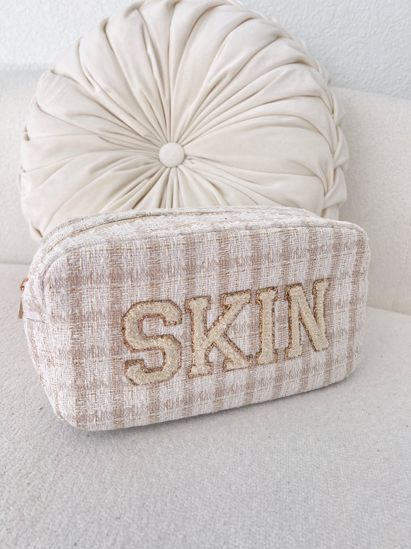 Skin Large Bag - Beige Plaid