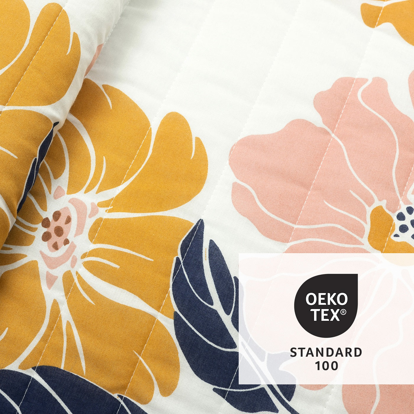 Pop Art Floral Cotton Quilt Set