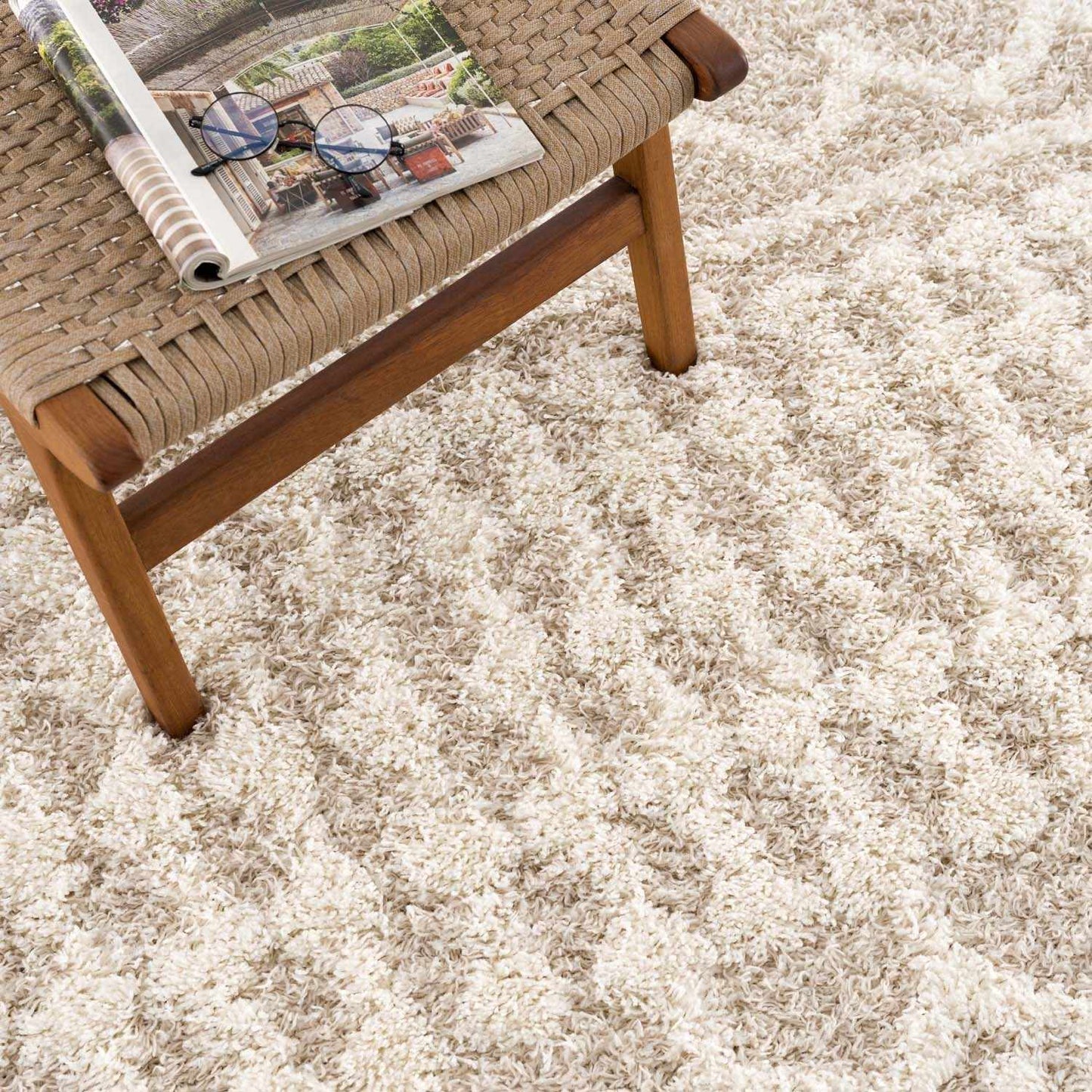 Prompton Cream Plush Area Rug