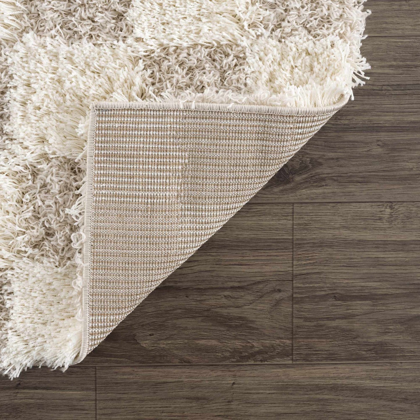 Atira Light Brown Checkered Area Rug