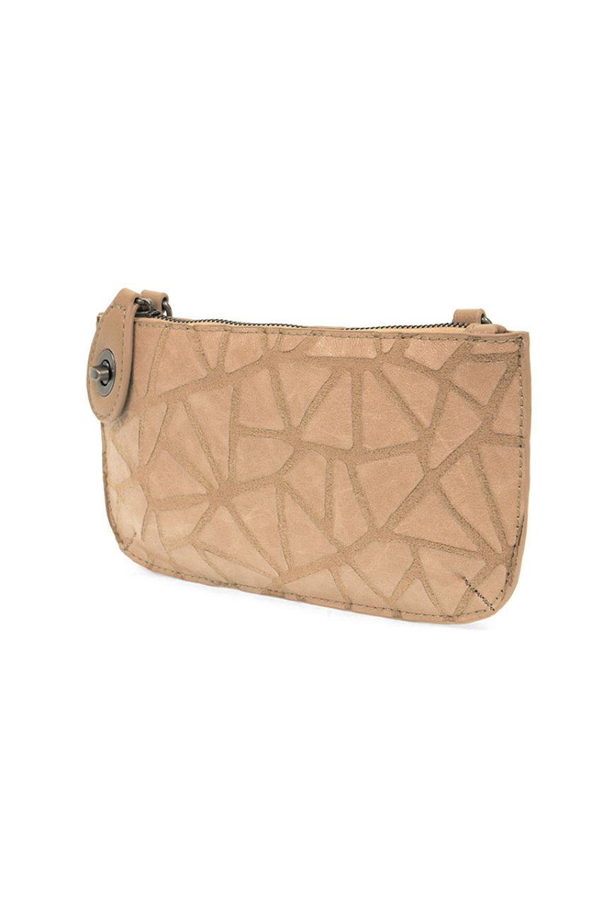 Geo Crossbody Wristlet Clutch