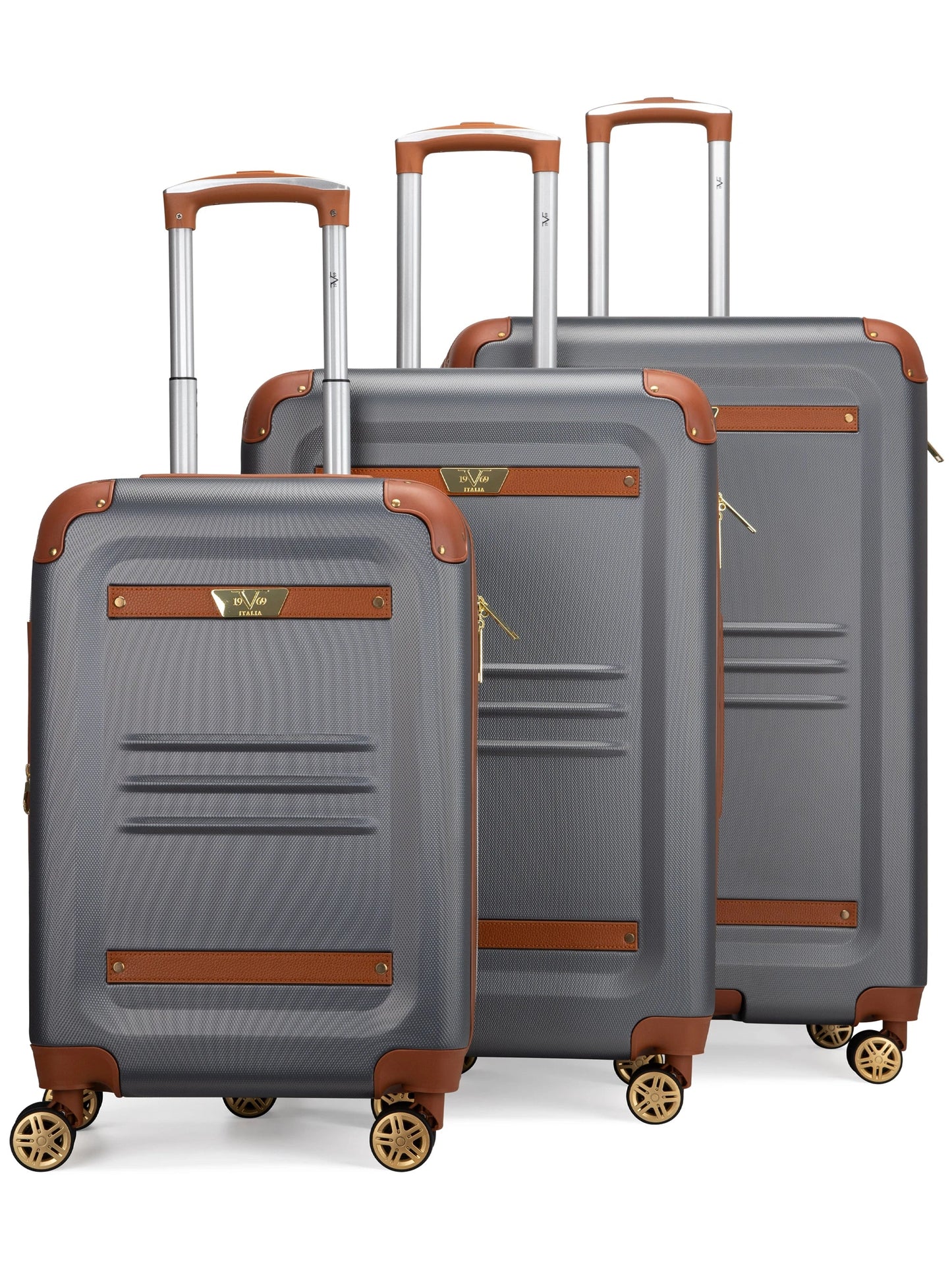 Vintage 3 Piece Expandable Retro Luggage Set