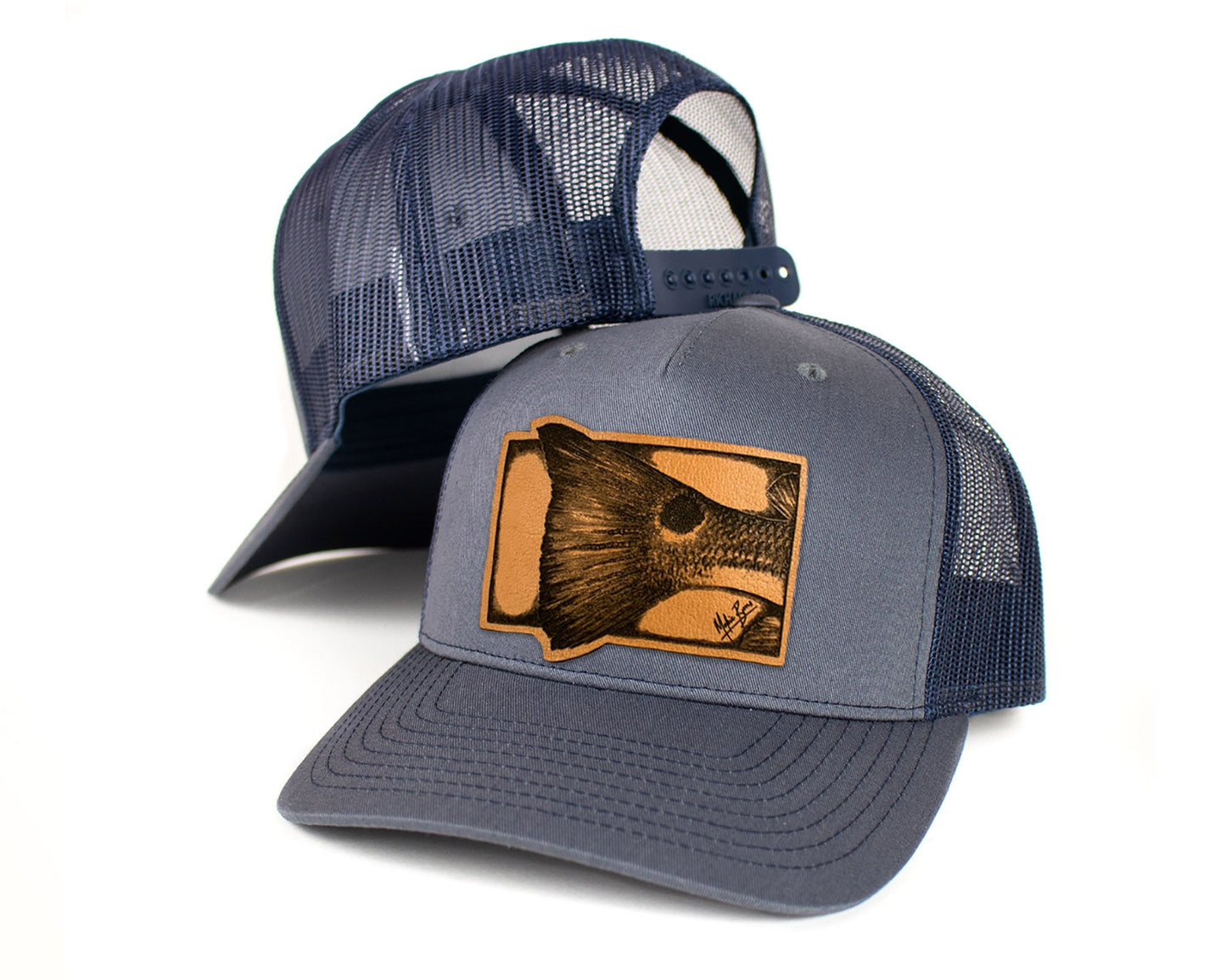 "The O.G." Redfish Trucker Fishing Hat - Mid Profile