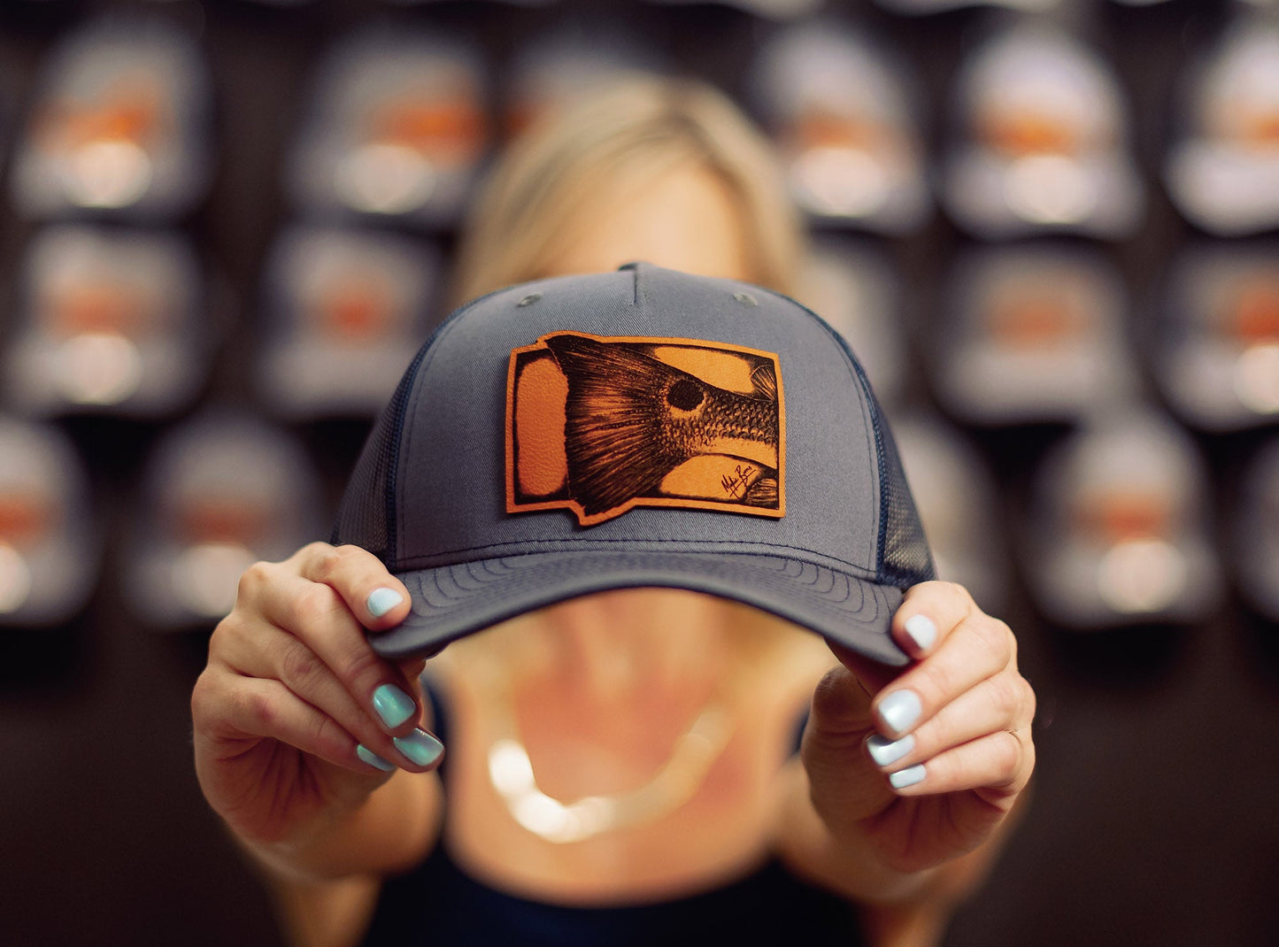 "The O.G." Redfish Trucker Fishing Hat - Mid Profile