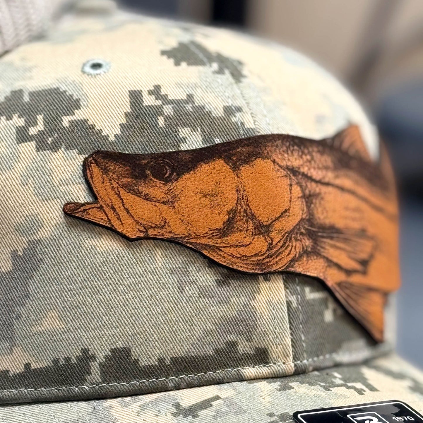 Snook Trucker Hat - Digital Khaki Camo - Mid Profile