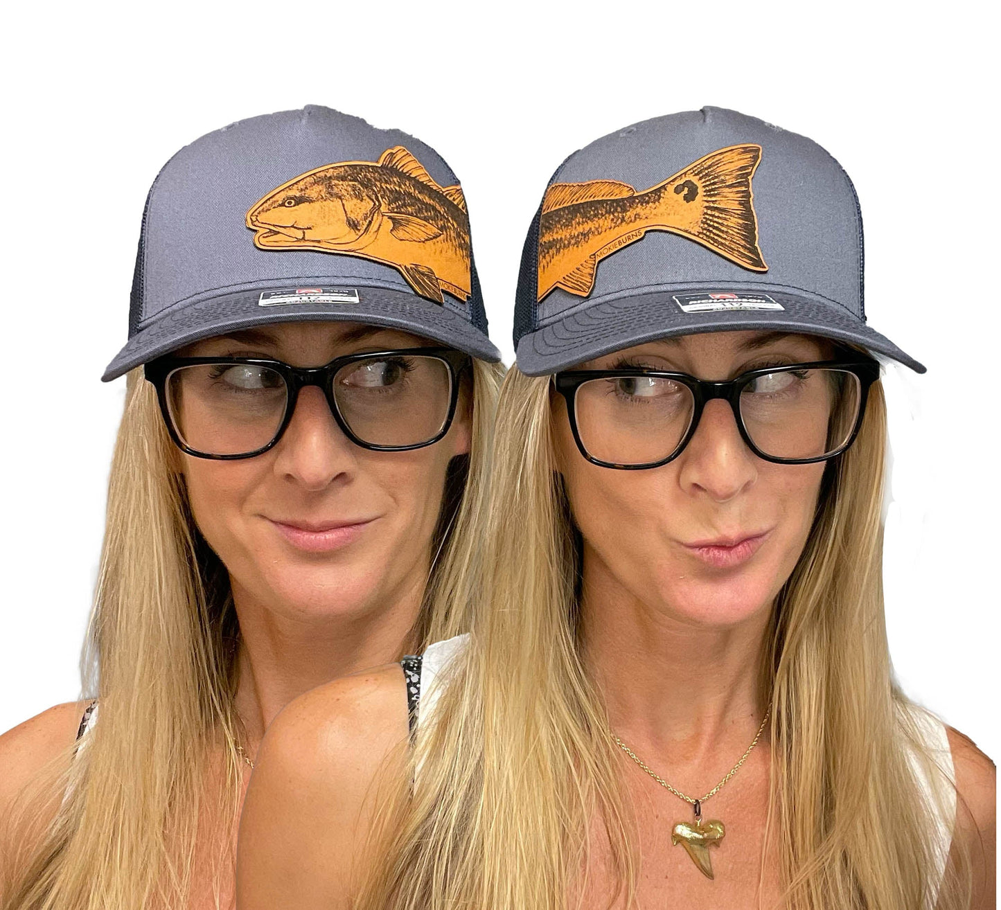 Matching Fishing Hats - Heads and Tails Redfish Couples Hat