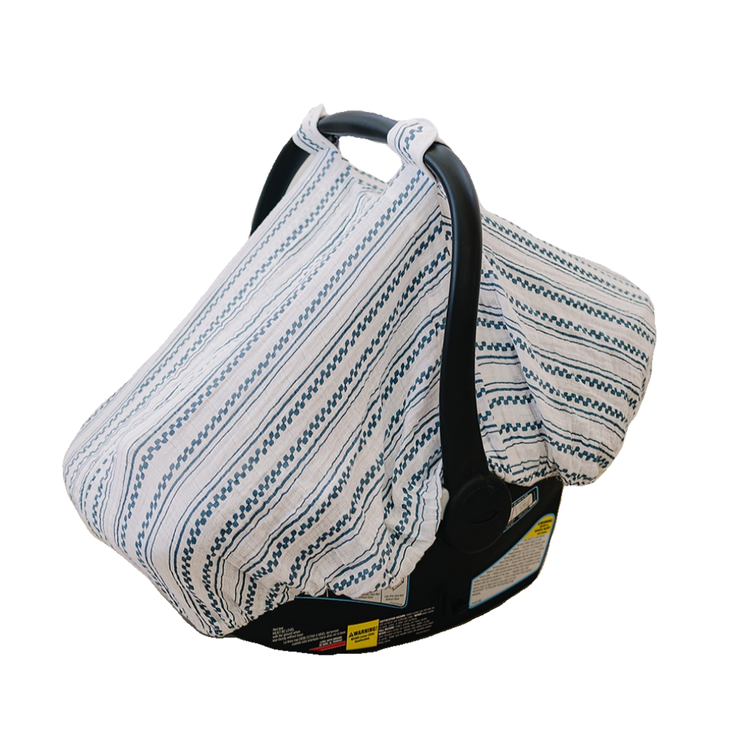 Western Stripe Classic Muslin Car Seat Cover