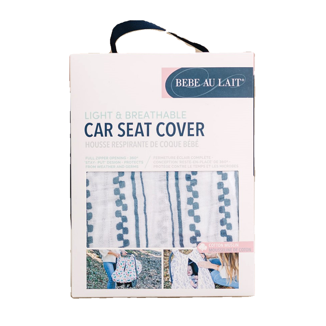 Western Stripe Classic Muslin Car Seat Cover