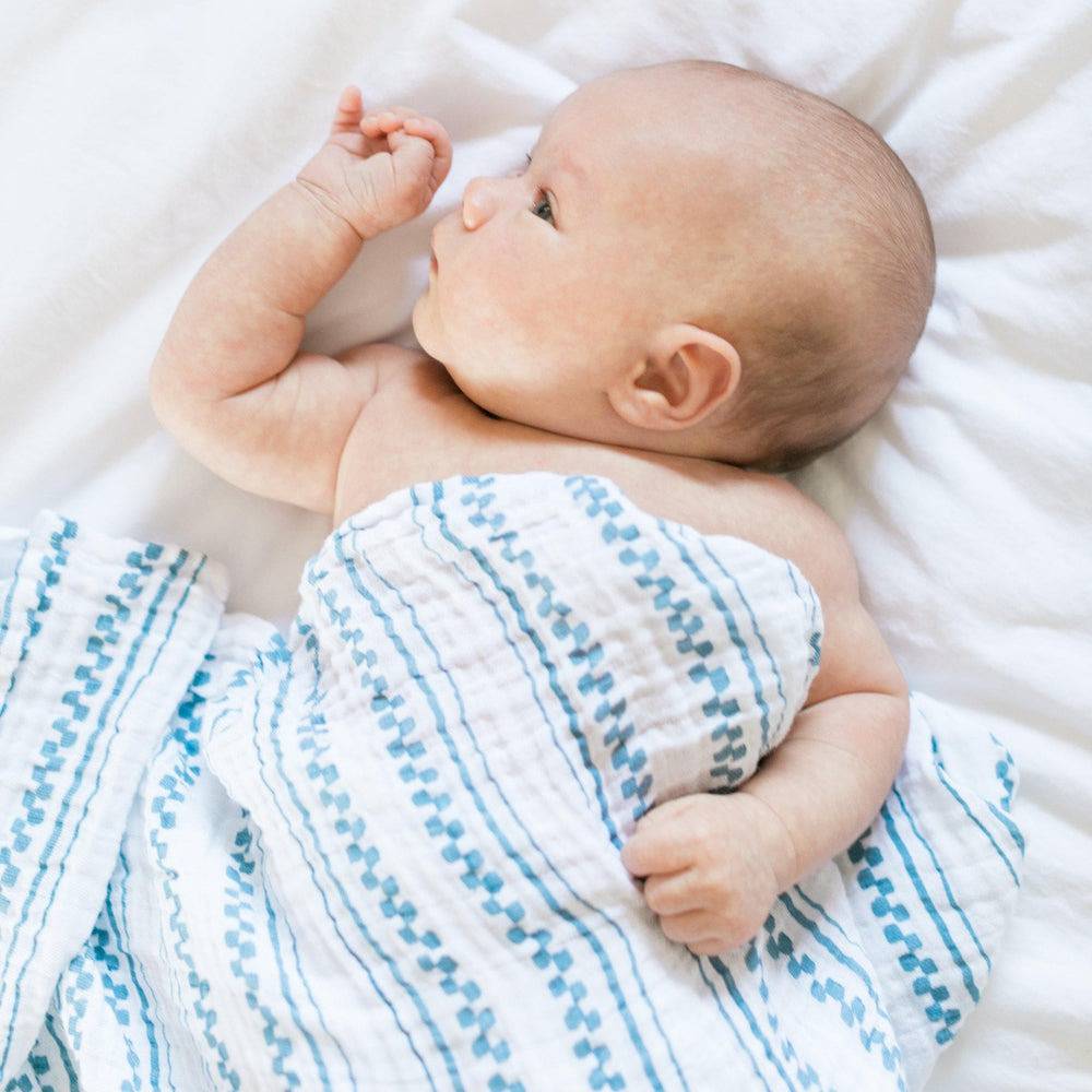 Muslin Swaddle Blanket Set Premium Cotton Wyoming + Western Stripe