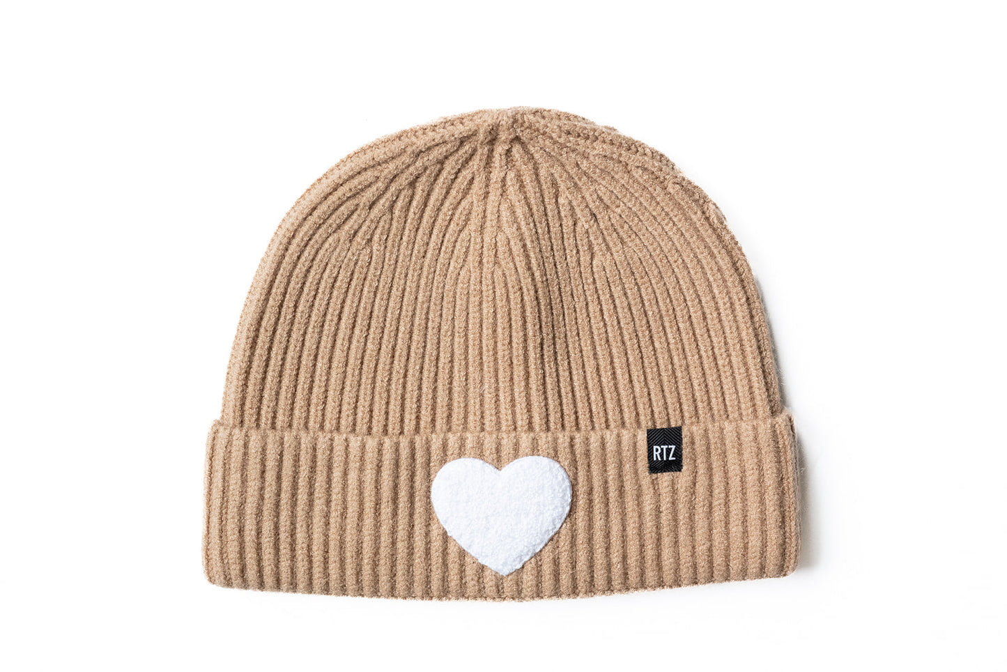 Wheat Terry Heart Beanie