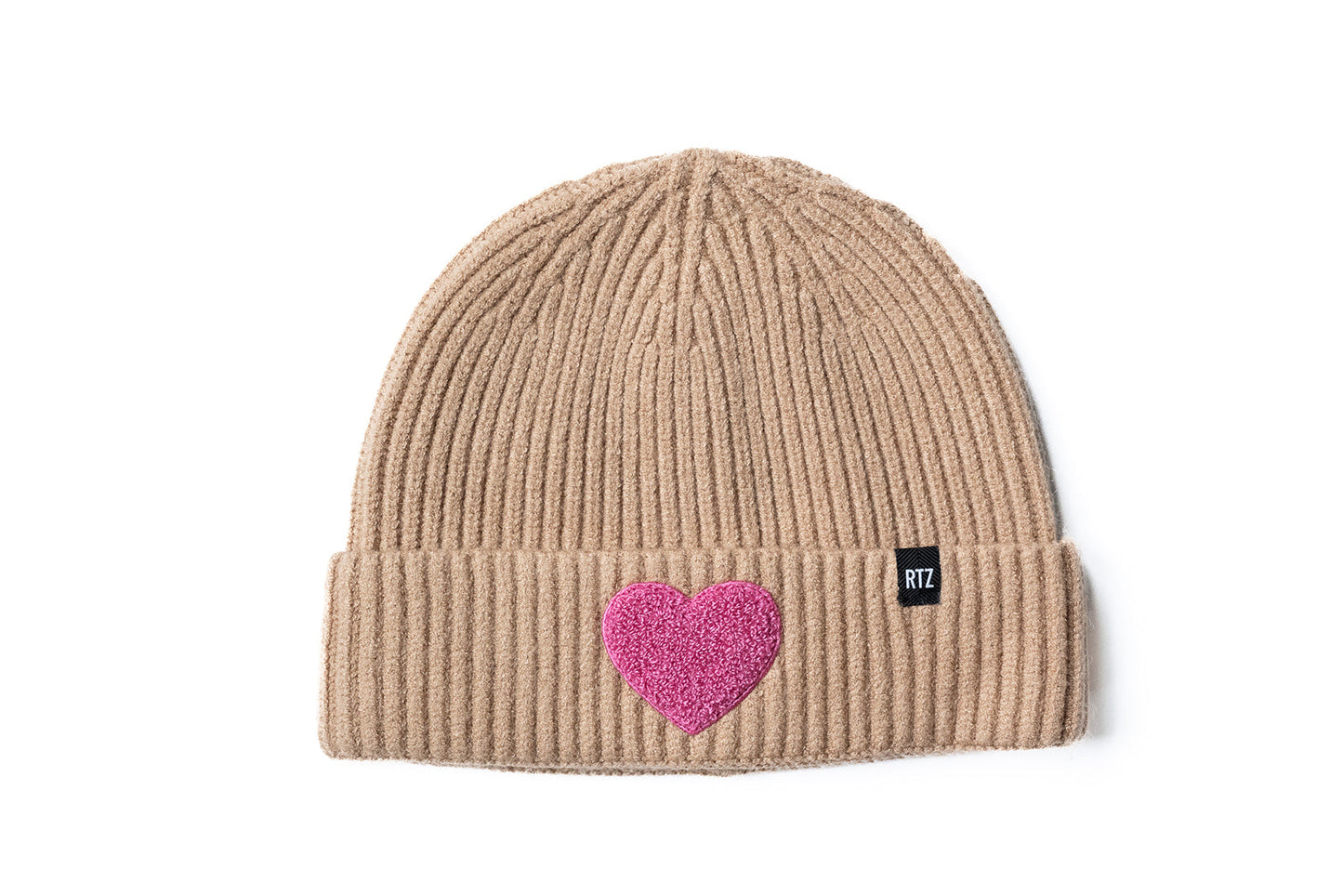 Wheat Terry Heart Beanie