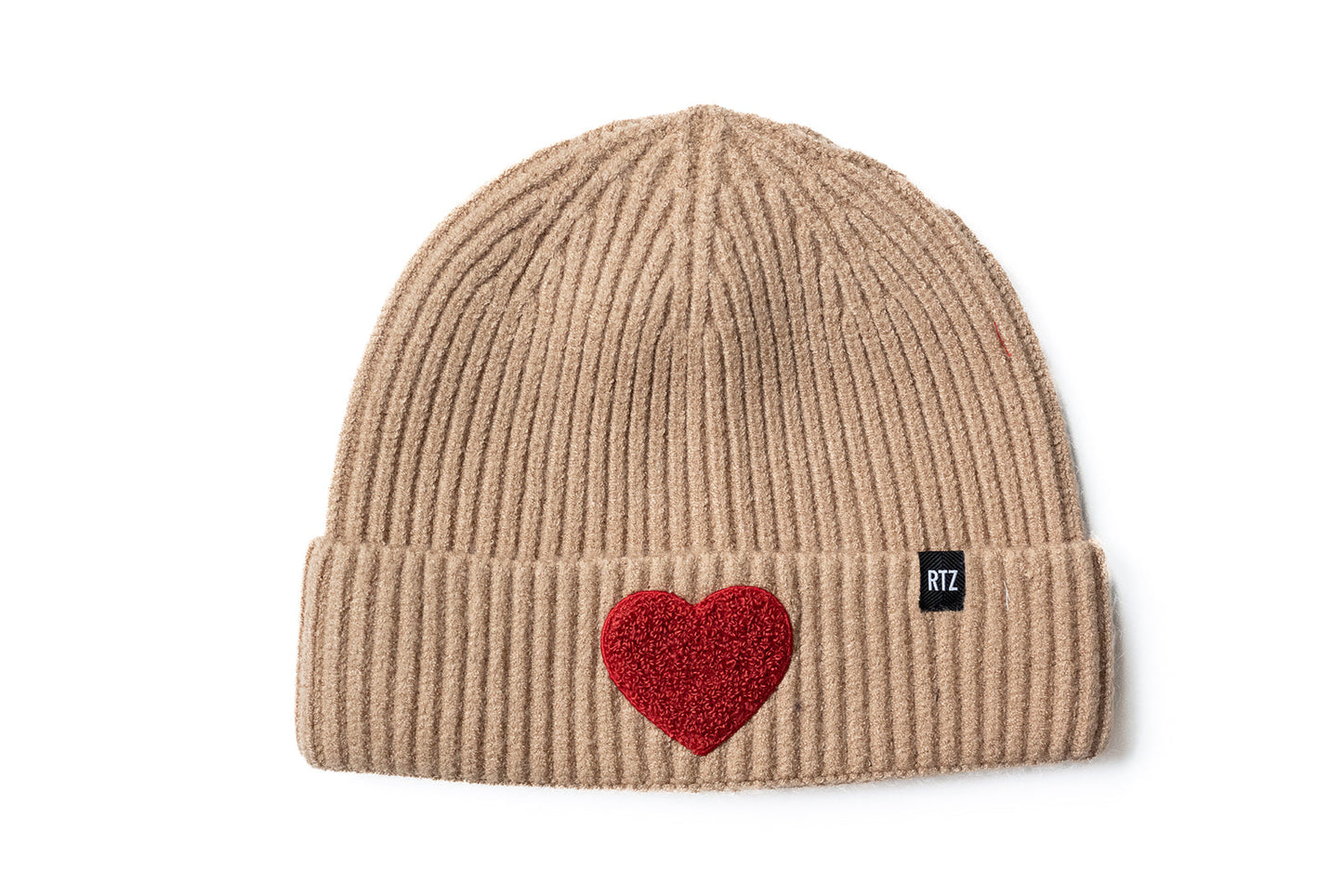 Wheat Terry Heart Beanie