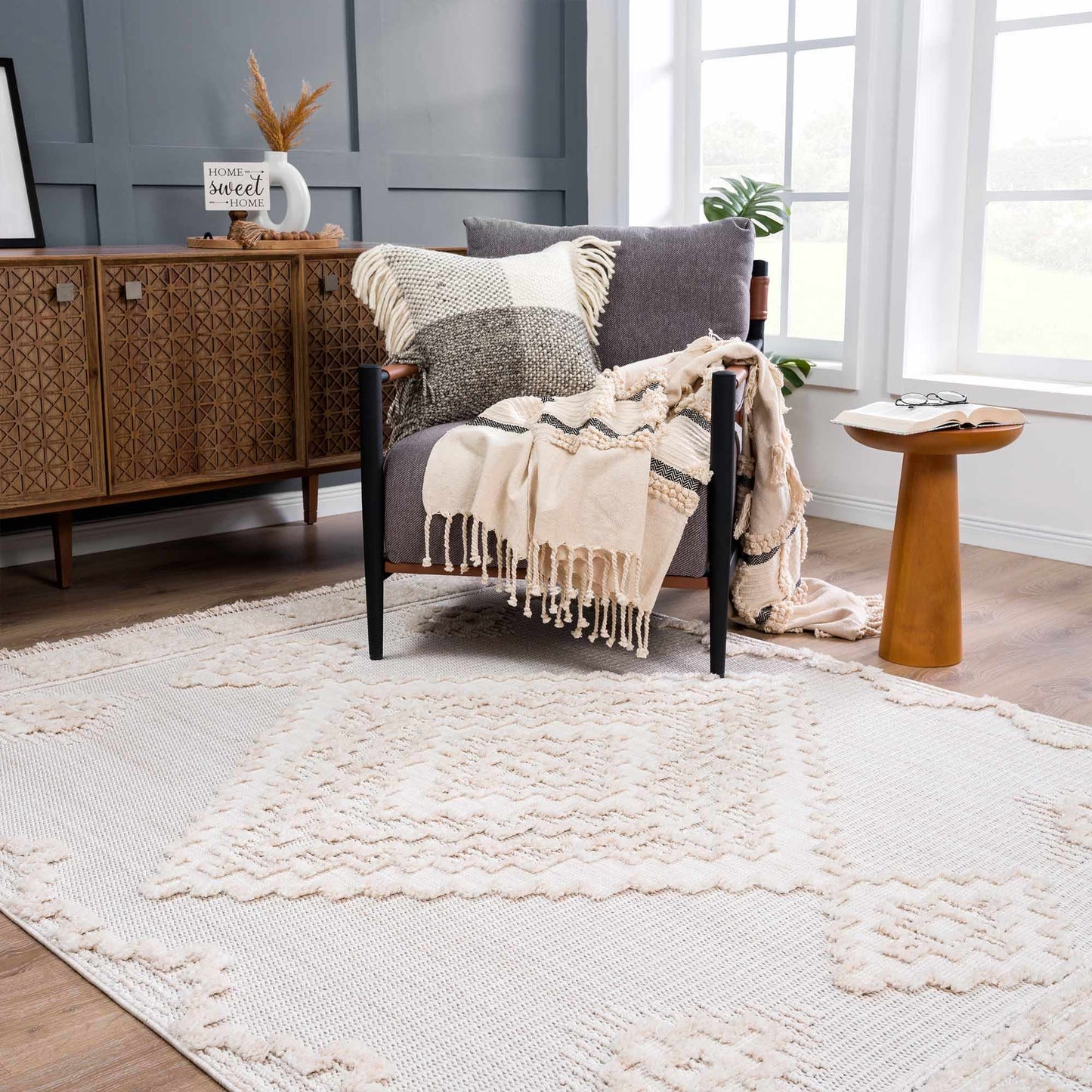 Rosales Cream High&Low Area Rug