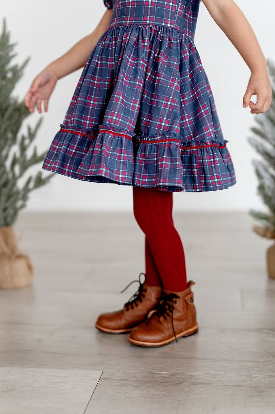 Aura Dress in Holiday Plaid