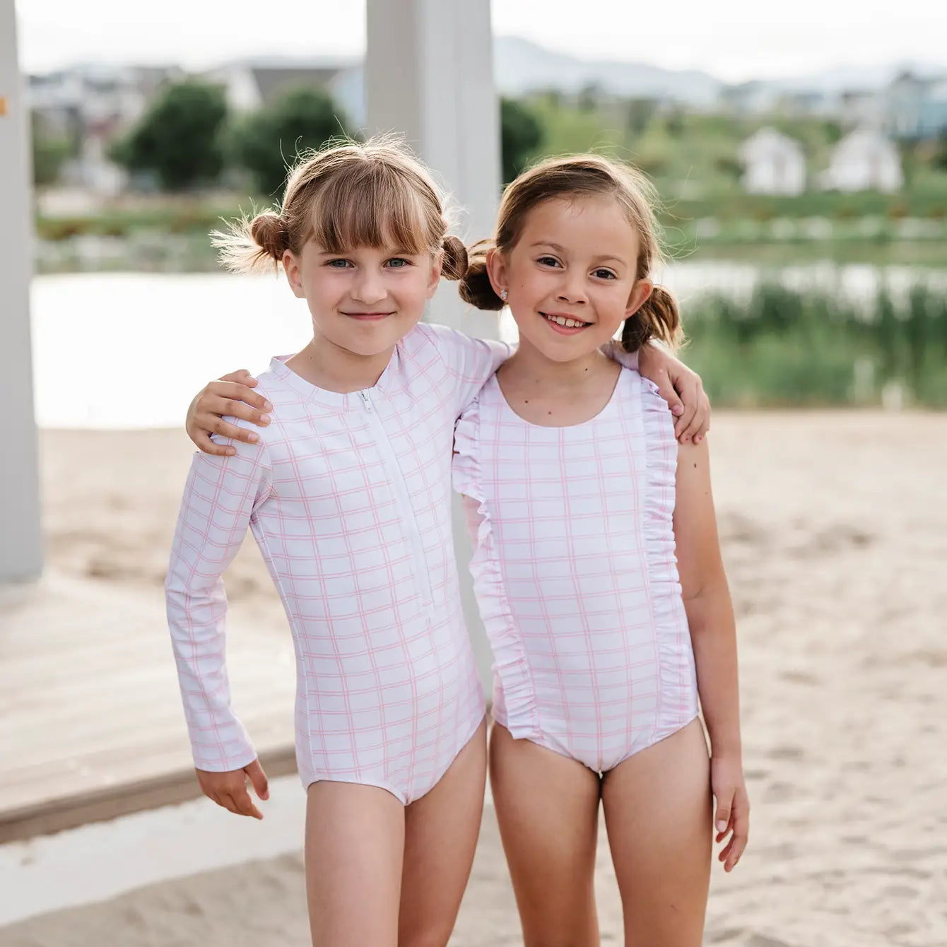 Lyanna Swim in Pink Picnic  | UPF 50