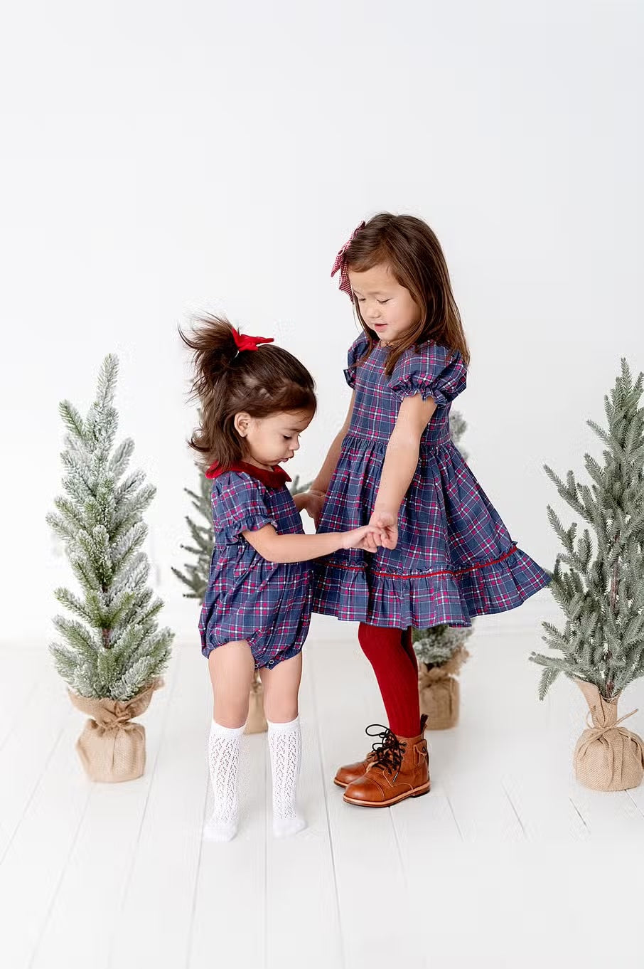 Aura Dress in Holiday Plaid