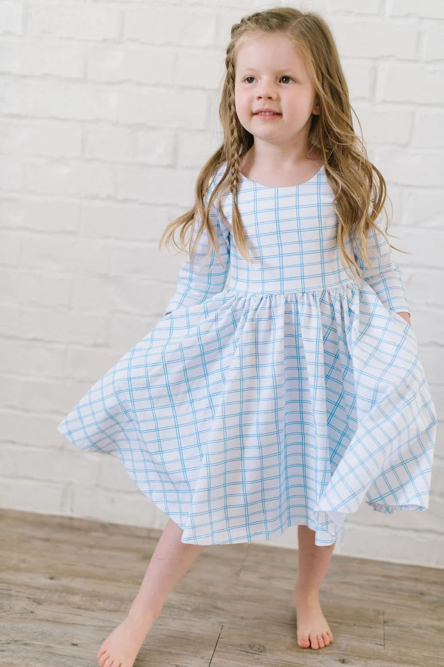 Emile Dress in Blue Picnic 