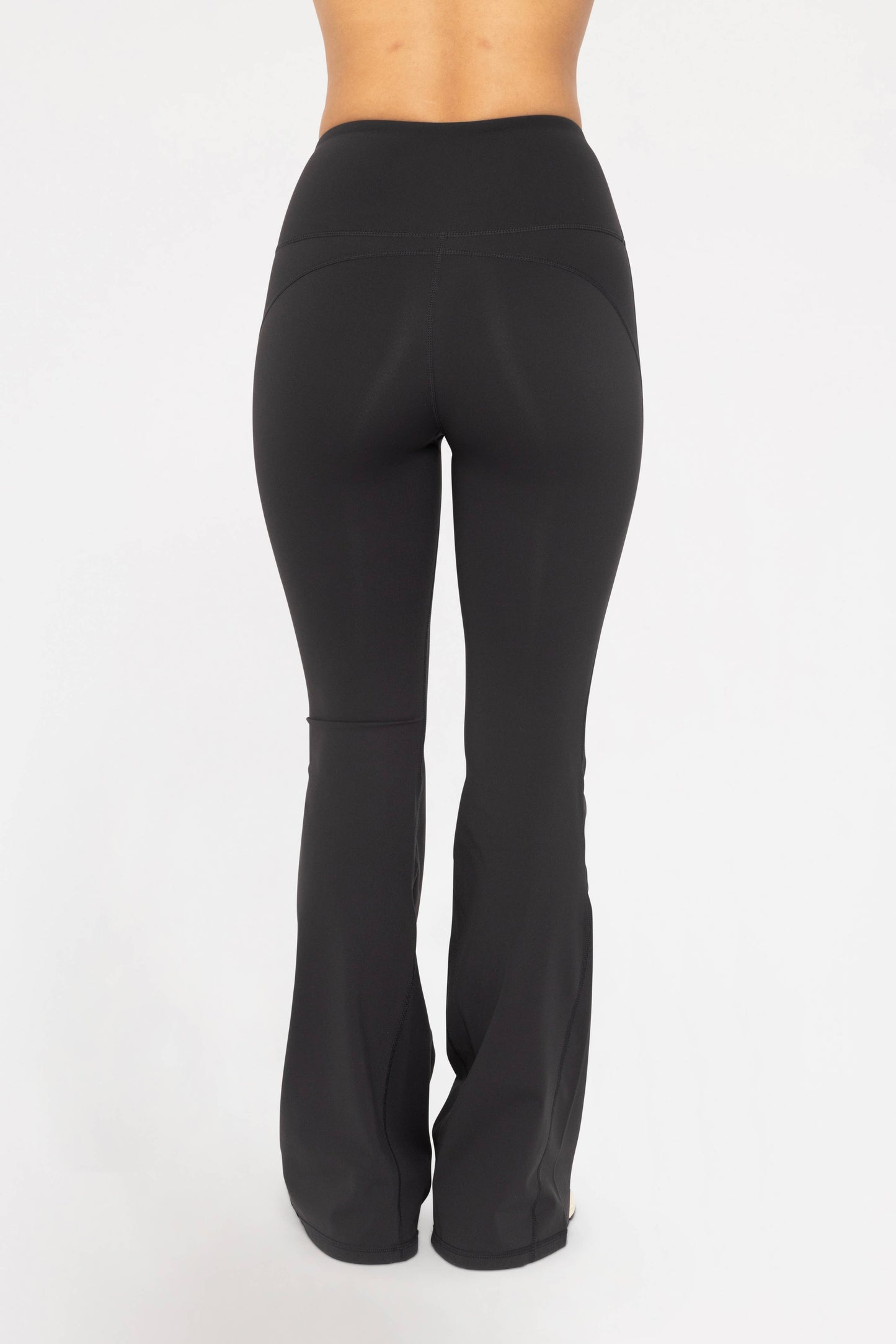 Mono B - BRONZE - Lycra-Blend High-Waisted Flare Leggings