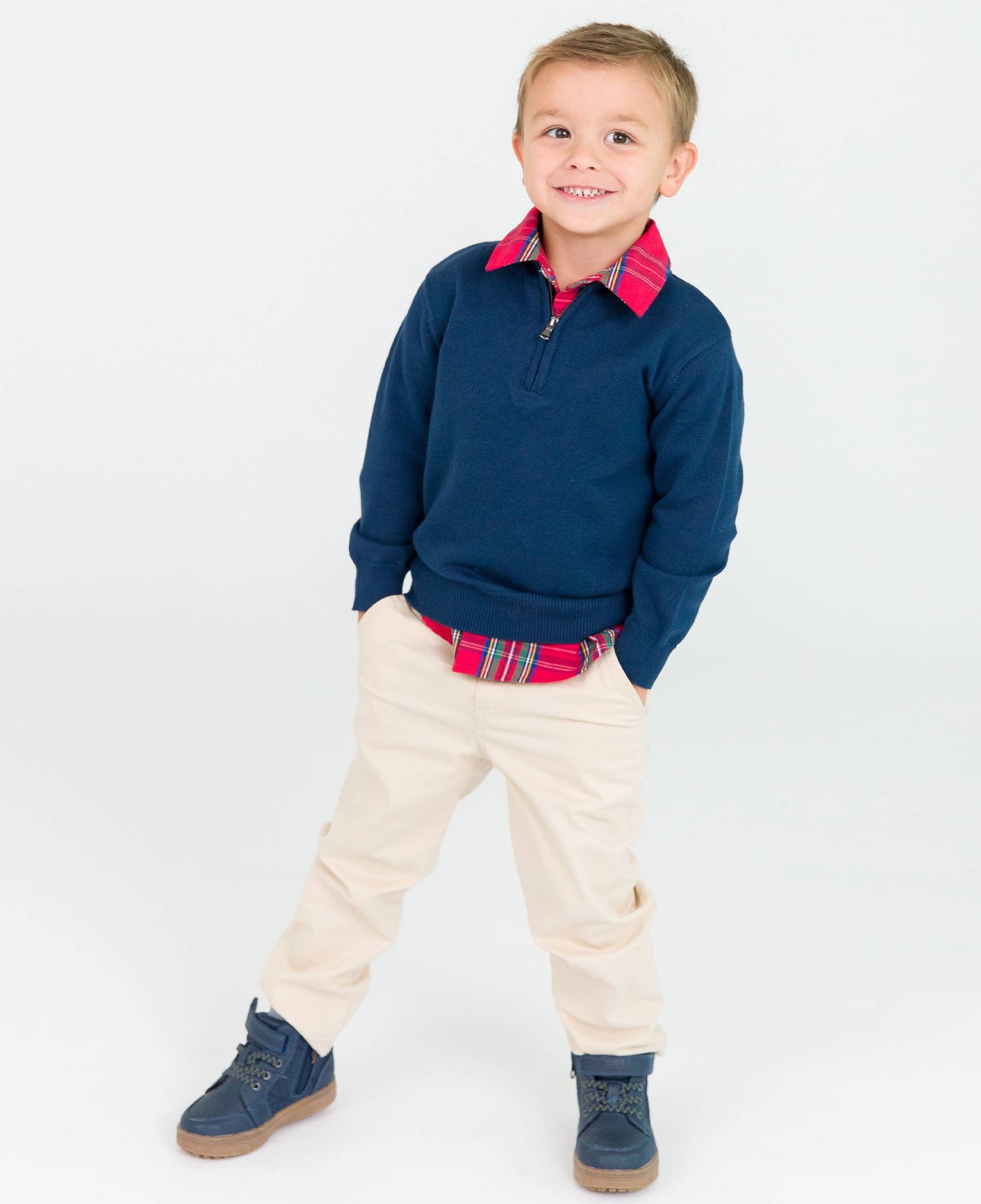 RuffleButts + RuggedButts - Boys Khaki Stretch Chino Pants