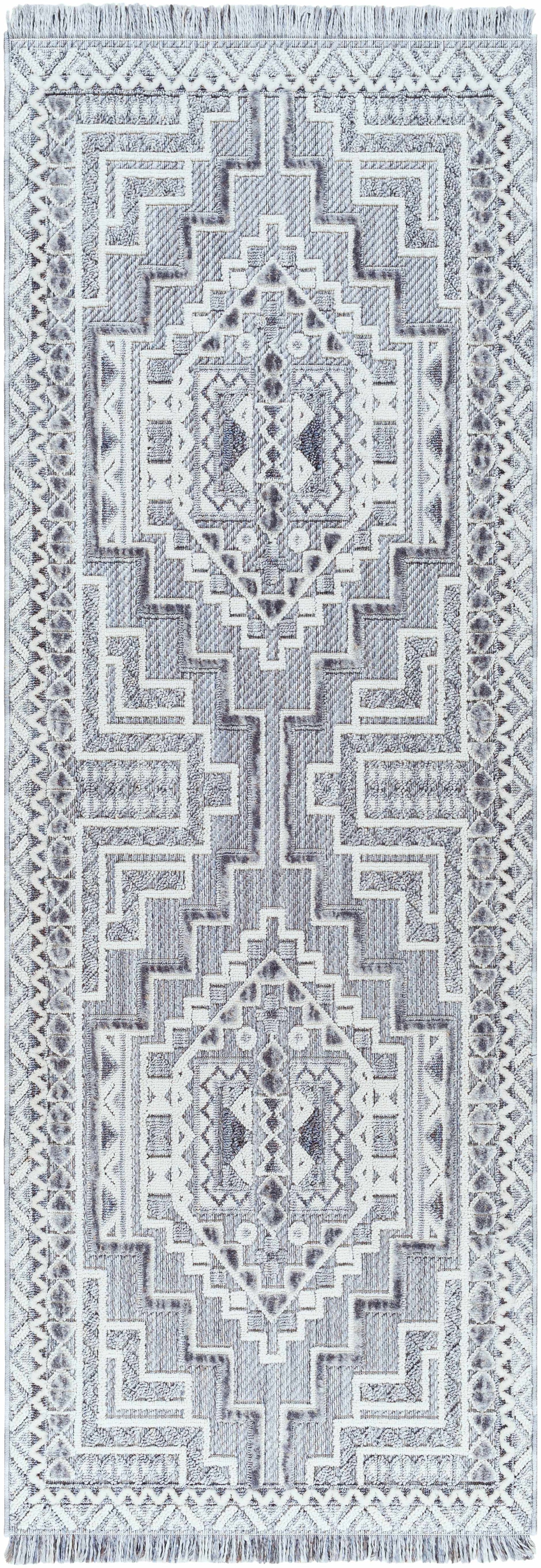 Alya Textured Medallion Fringe Rug - Limited Edition