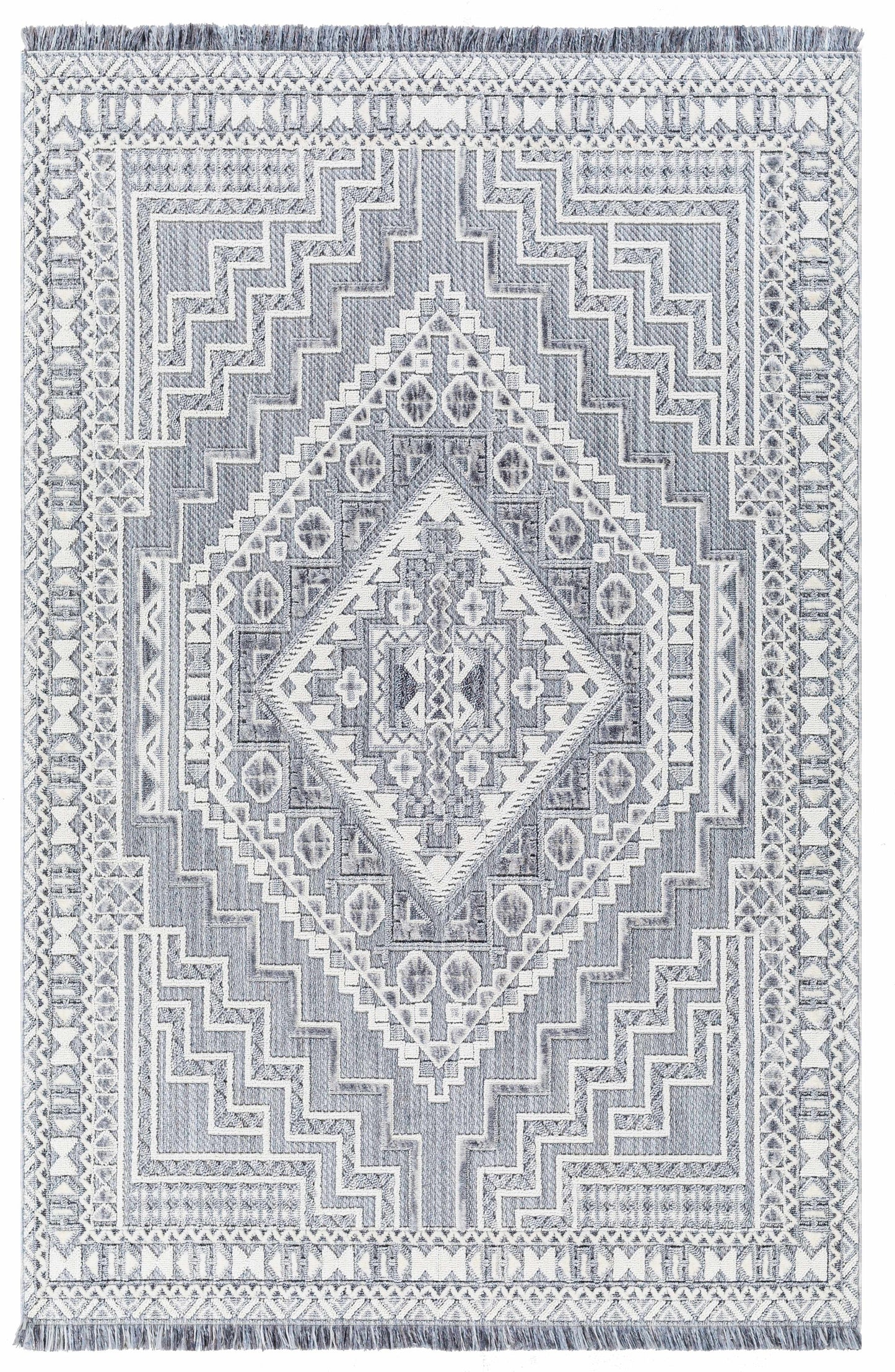 Alya Textured Medallion Fringe Rug - Limited Edition