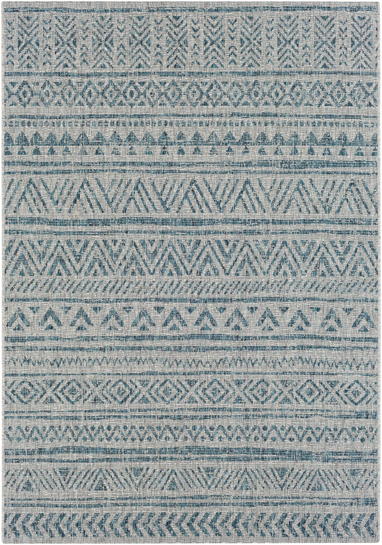 Novato Aqua All Over Pattern Performance Rug