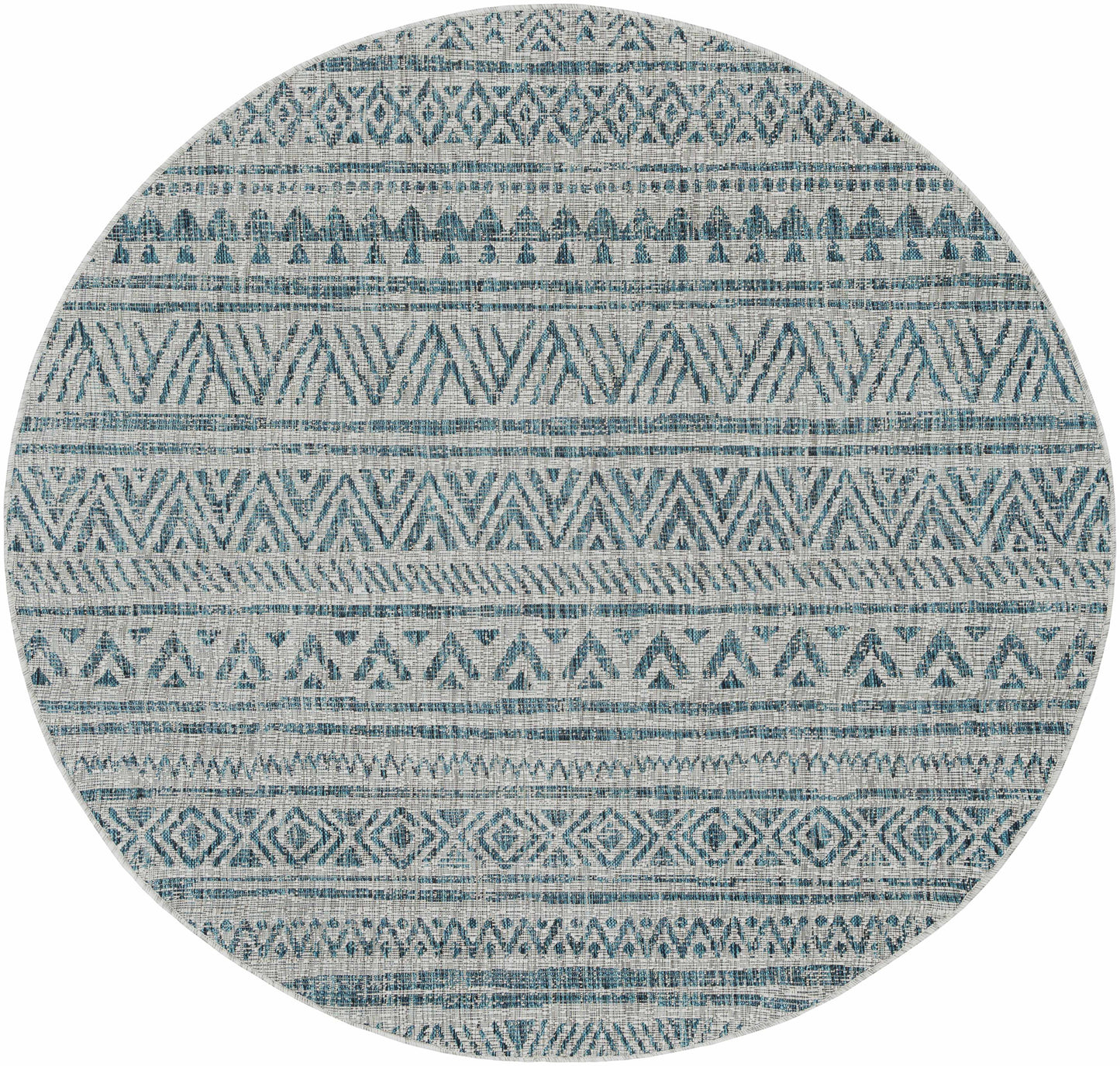 Novato Aqua All Over Pattern Performance Rug