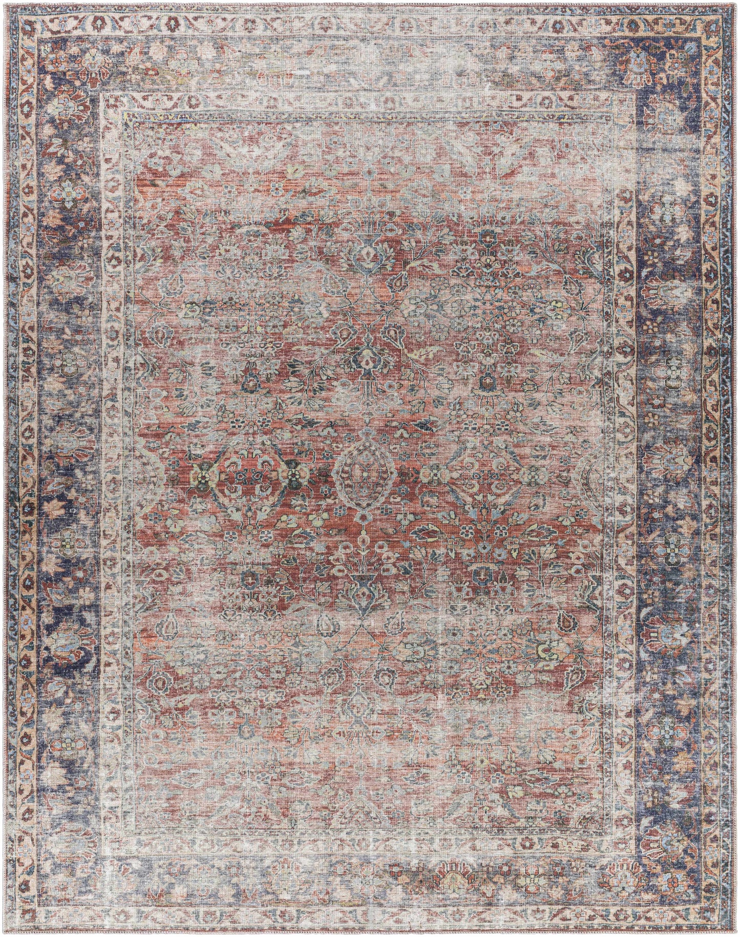 Anahawan Persian Style Washable Area Rug - Clearance