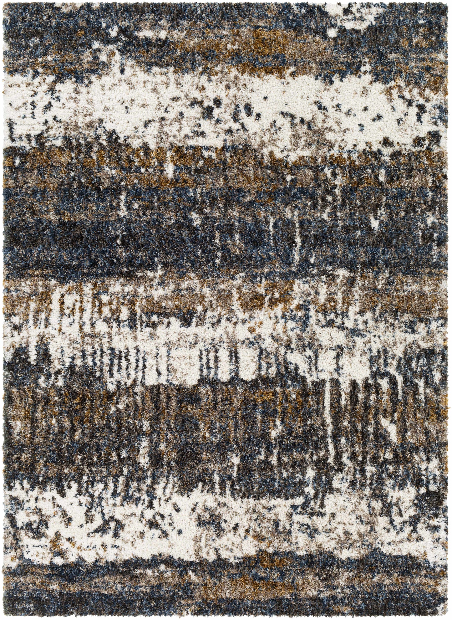 Arboles Abstract Lined Plush Area Rug