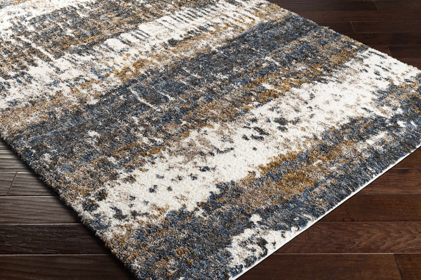 Arboles Abstract Lined Plush Area Rug