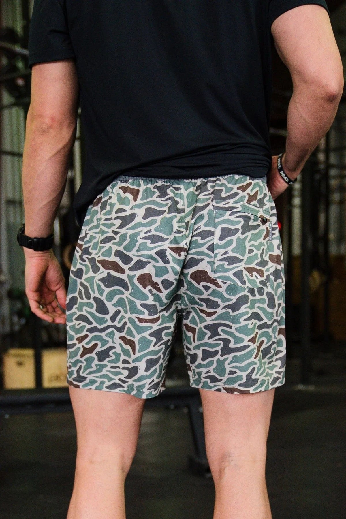 Burlebo Athletic Short - Retro Duck Camo - Grey Liner