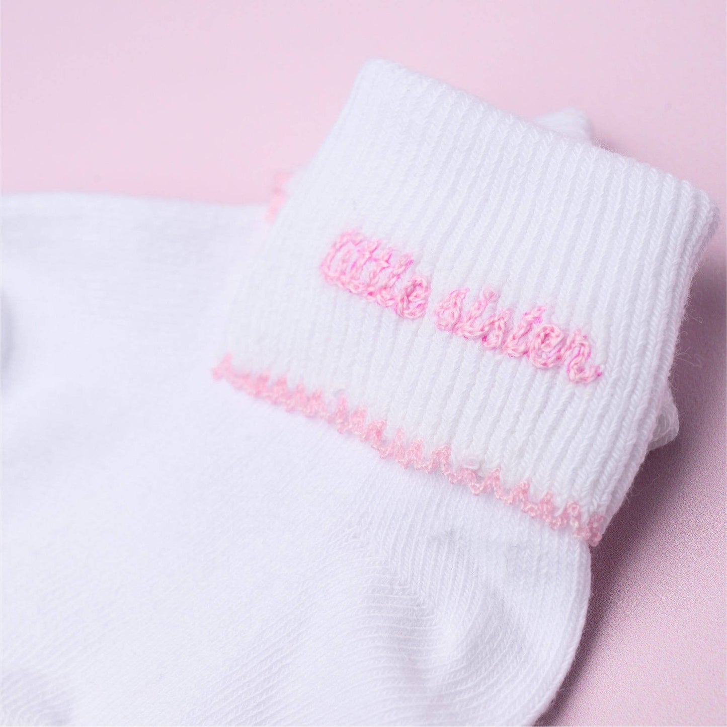 Magnolia Baby - Little Sister Embroidered Socks