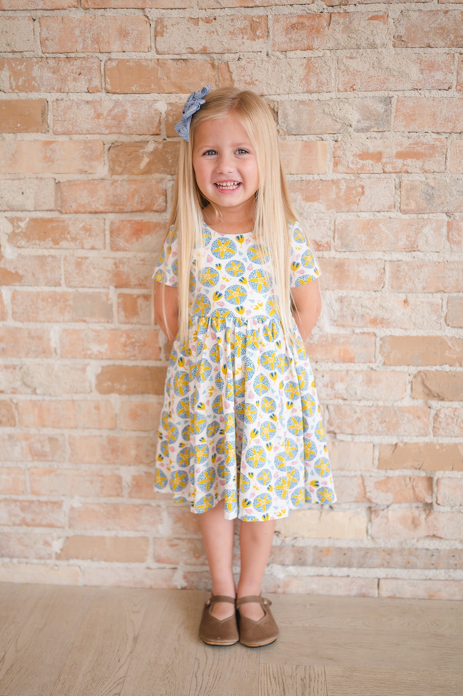 Classic Twirl Dress in Starburst Garden