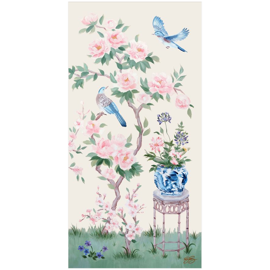 June, an ivory chinoiserie fine art print on paper