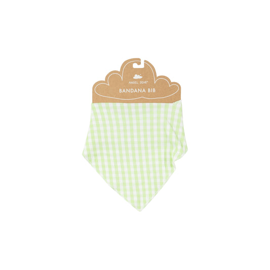 Bandana Bib - Mini Gingham Green