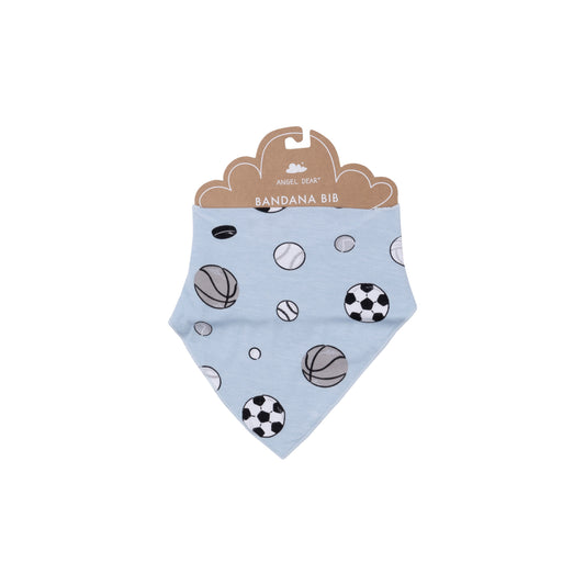 Bandana Bib - Sports Ball Blue