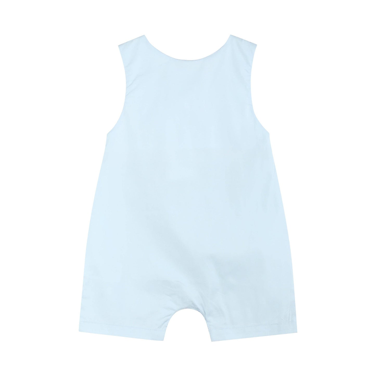 Lil Cactus - Light Blue USA Flag Smocked Shortalls