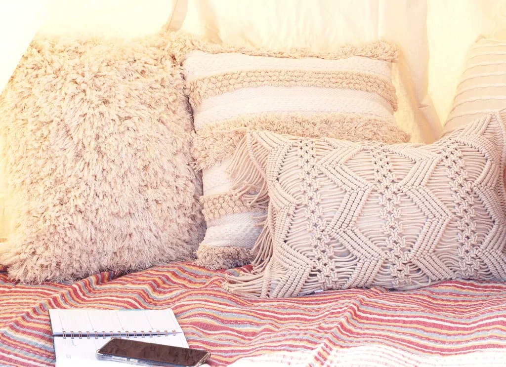 Studio Chevron Macrame Decorative Pillow