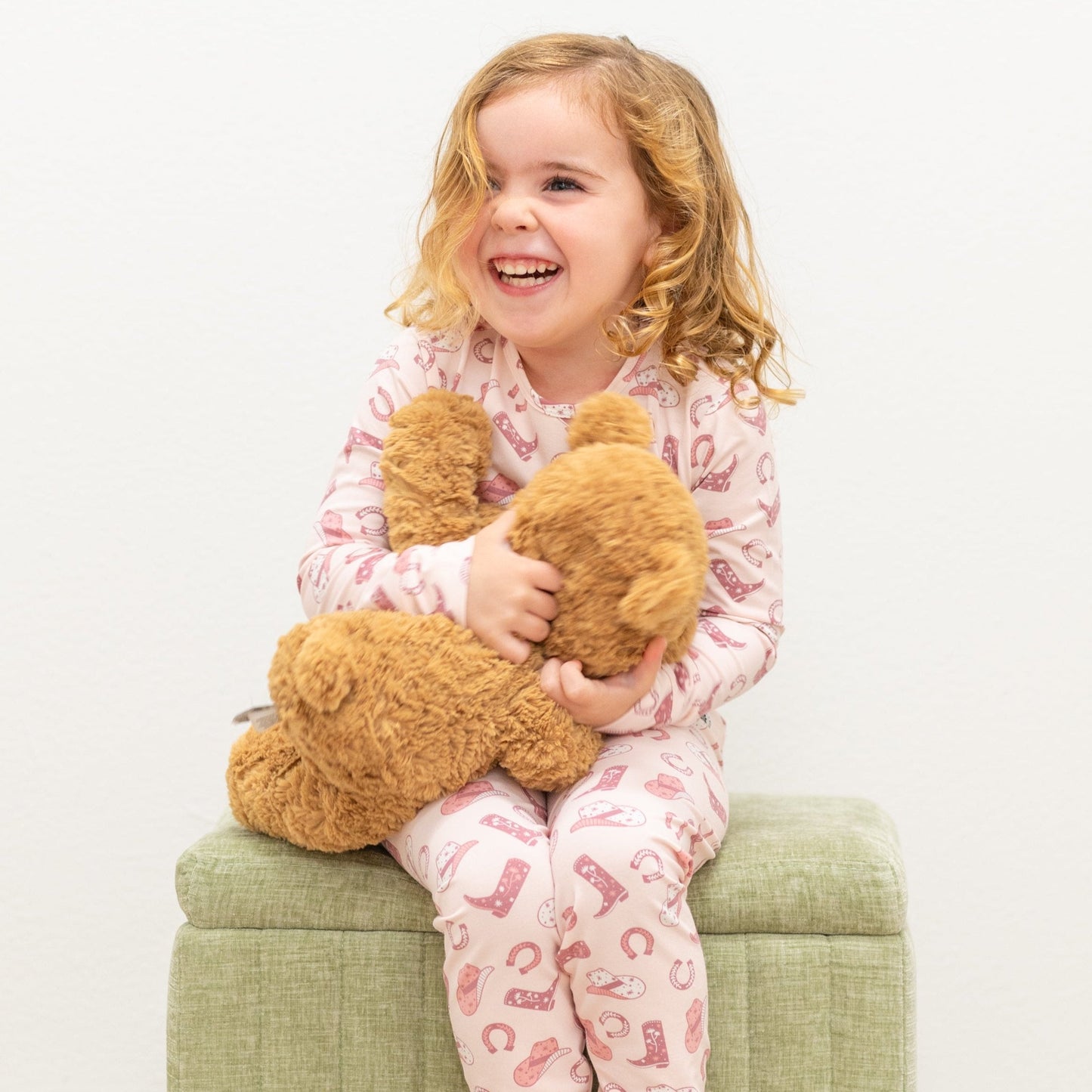 Pink Western Boots Pajama Set