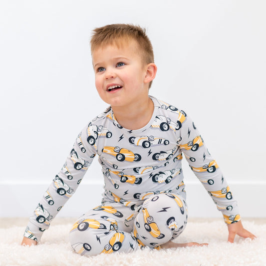 Vintage Racecars 2-Piece Pajama Set