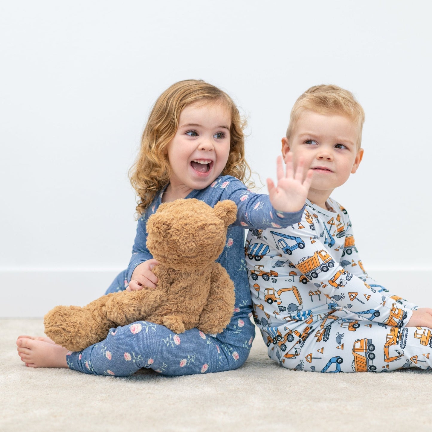 Big Kid Pajama Denim Roses
