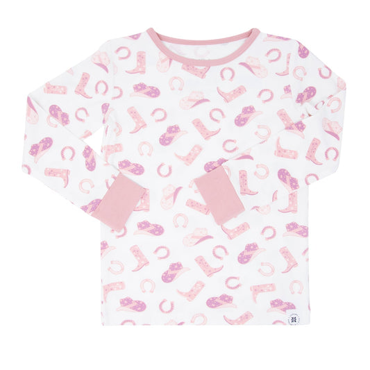 Big Kid Pajama Pink Boots and Hats