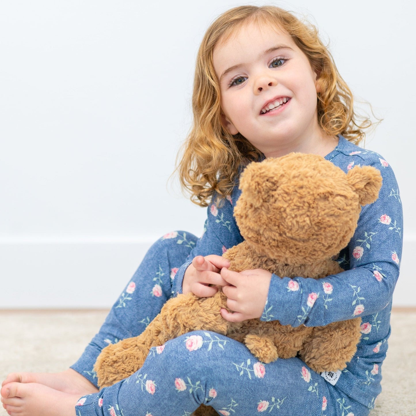 Big Kid Pajama Denim Roses