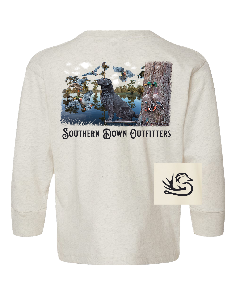 Black Lab Swamp Long Sleeve Youth Tee